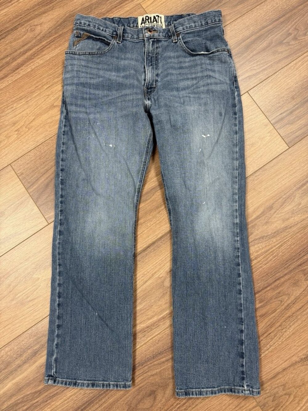 Ariat M4 Low Rise Boot Cut Jeans Mens 36x32 Blue Workwear Denim